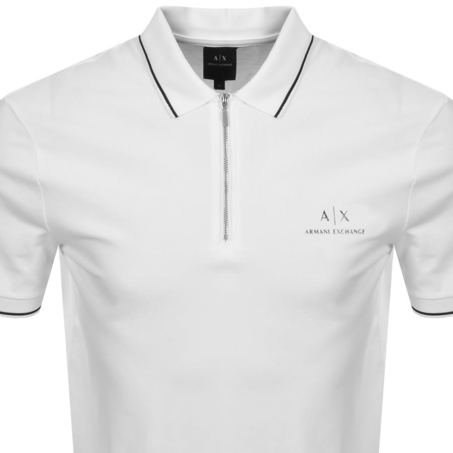 Alternative Image for ProductArmani Exchange Short Sleeved Polo T Shirt White2